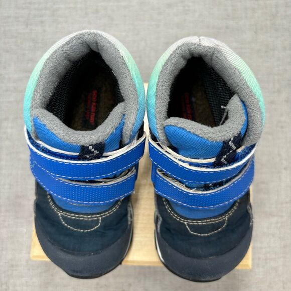 See Kai Run Atlas Dark Blue Snow Boot Rain Boot Waterproof Insulated Kids 8 - Picture 4 of 11